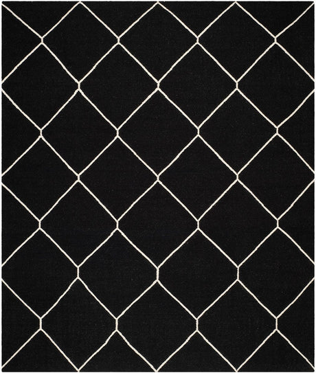 Safavieh Dhurries Dhu635A Black / Ivory Rugs - Safavieh - dhu635a - 6r