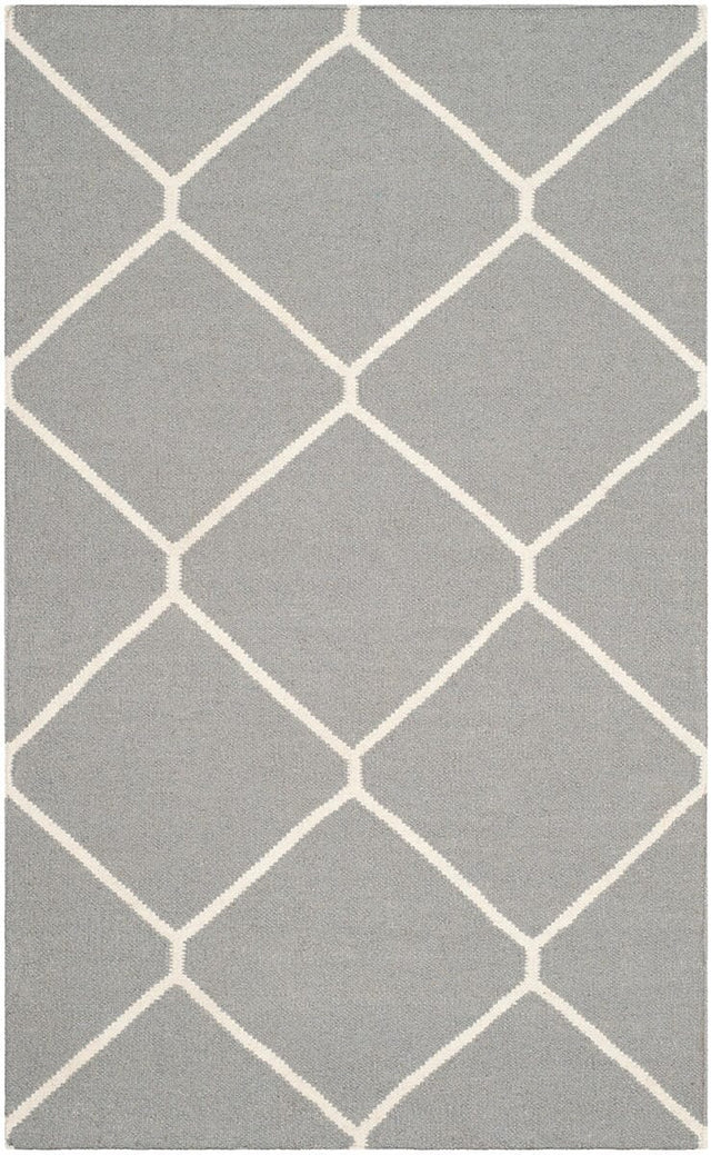 Safavieh Dhurries Dhu635B Grey / Ivory Rugs - Safavieh - dhu635b - 6r