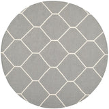 Safavieh Dhurries Dhu635B Grey / Ivory Rugs - Safavieh - dhu635b - 6r