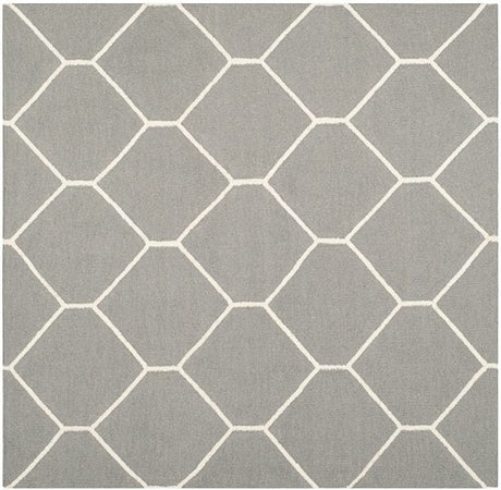 Safavieh Dhurries Dhu635B Grey / Ivory Rugs - Safavieh - dhu635b - 6sq