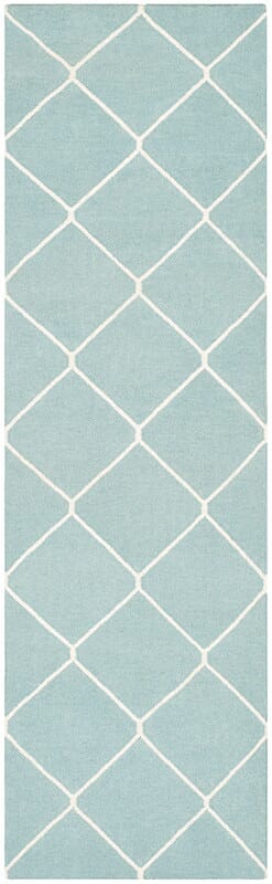 Safavieh Dhurries Dhu635C Light Blue / Ivory Rugs - Safavieh - dhu635c - 24