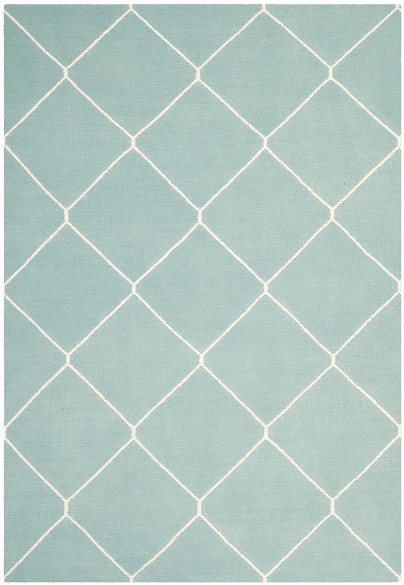 Safavieh Dhurries Dhu635C Light Blue / Ivory Rugs - Safavieh - dhu635c - 3
