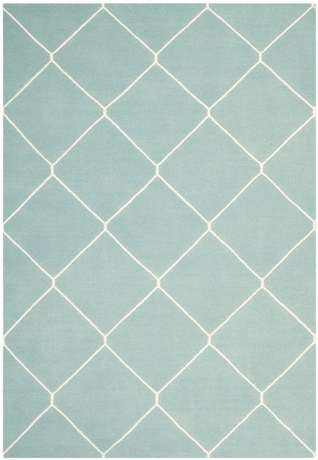 Safavieh Dhurries Dhu635C Light Blue / Ivory Rugs - Safavieh - dhu635c - 3