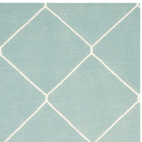 Safavieh Dhurries Dhu635C Light Blue / Ivory Rugs - Safavieh - dhu635c - 3