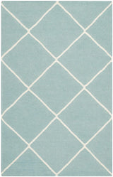 Safavieh Dhurries Dhu635C Light Blue / Ivory Rugs - Safavieh - dhu635c - 6r