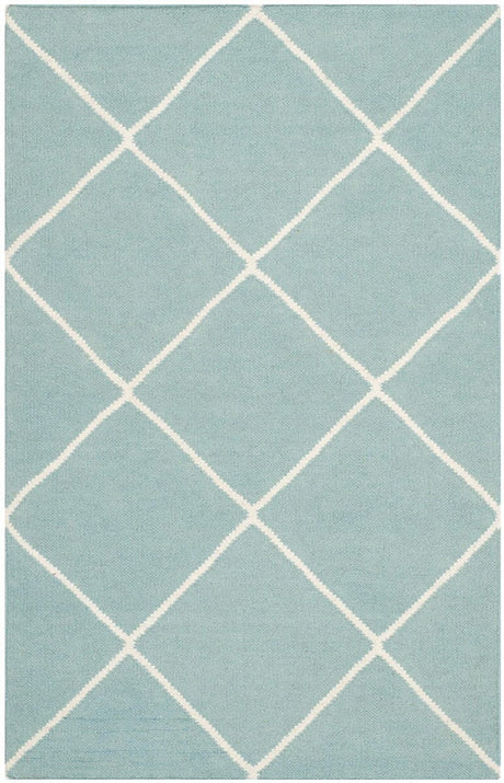 Safavieh Dhurries Dhu635C Light Blue / Ivory Rugs - Safavieh - dhu635c - 6r