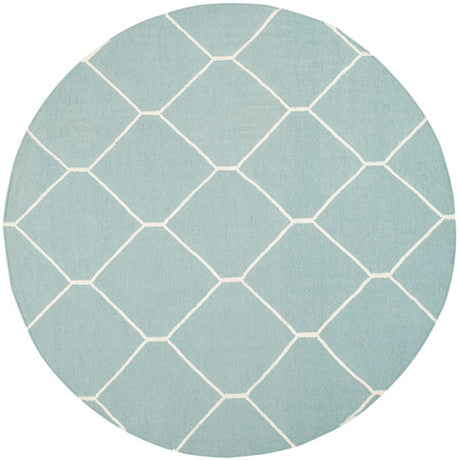 Safavieh Dhurries Dhu635C Light Blue / Ivory Rugs - Safavieh - dhu635c - 6r