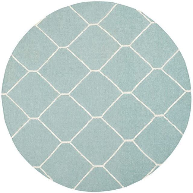 Safavieh Dhurries Dhu635C Light Blue / Ivory Rugs - Safavieh - dhu635c - 6r