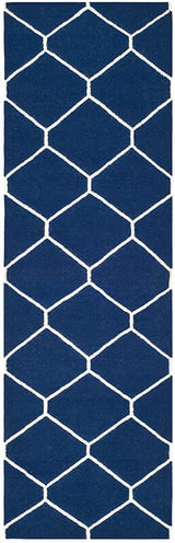 Safavieh Dhurries Dhu635D Navy / Ivory Rugs - Safavieh - dhu635d - 24