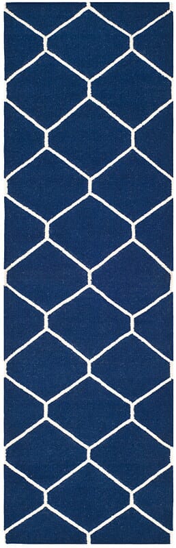 Safavieh Dhurries Dhu635D Navy / Ivory Rugs - Safavieh - dhu635d - 24