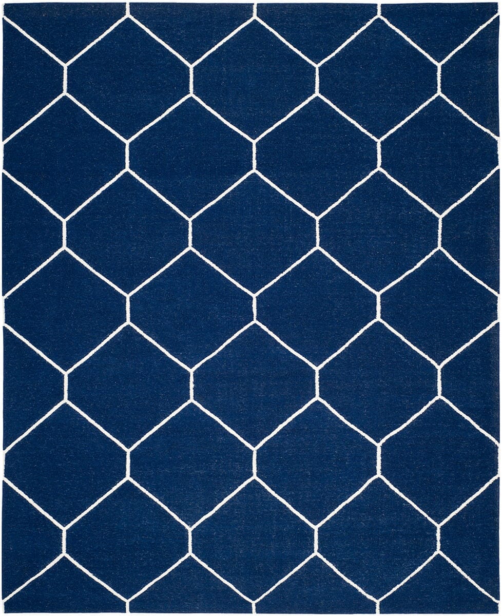 Safavieh Dhurries Dhu635D Navy / Ivory Rugs - Safavieh - dhu635d - 6r