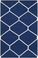 Safavieh Dhurries Dhu635D Navy / Ivory Rugs - Safavieh - dhu635d - 6r