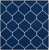Safavieh Dhurries Dhu635D Navy / Ivory Rugs - Safavieh - dhu635d - 6sq