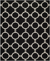 Safavieh Dhurries Dhu636A Black / Ivory Rugs - Safavieh - dhu636a - 6r