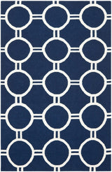Safavieh Dhurries Dhu636D Navy / Ivory Rugs - Safavieh - dhu636d - 3