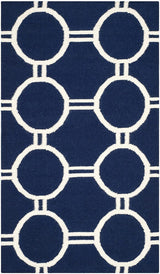 Safavieh Dhurries Dhu636D Navy / Ivory Rugs - Safavieh - dhu636d - 6r