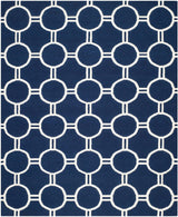Safavieh Dhurries Dhu636D Navy / Ivory Rugs - Safavieh - dhu636d - 6r