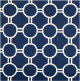 Safavieh Dhurries Dhu636D Navy / Ivory Rugs - Safavieh - dhu636d - 6sq
