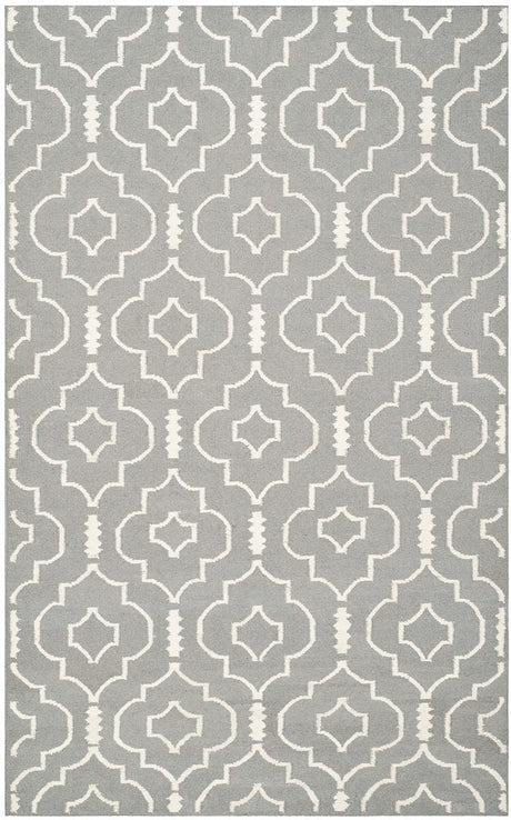 Safavieh Dhurries Dhu637B Grey / Ivory Rugs - Safavieh - dhu637b - 3