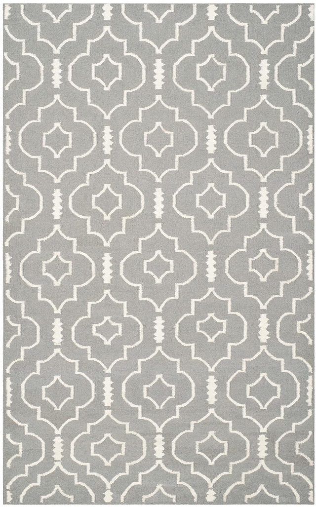 Safavieh Dhurries Dhu637B Grey / Ivory Rugs - Safavieh - dhu637b - 3