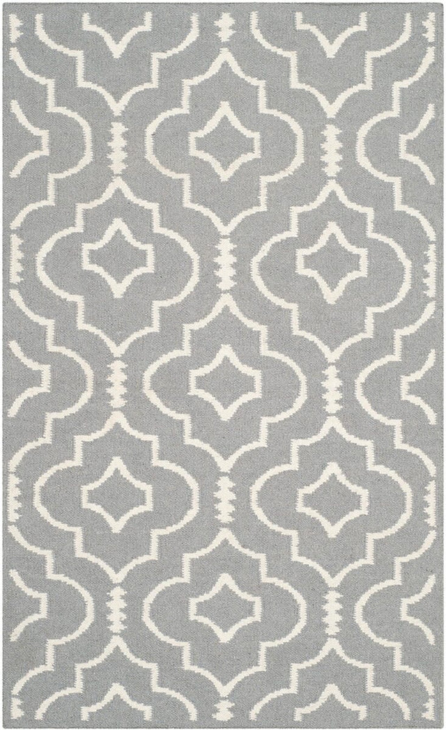 Safavieh Dhurries Dhu637B Grey / Ivory Rugs - Safavieh - dhu637b - 6r