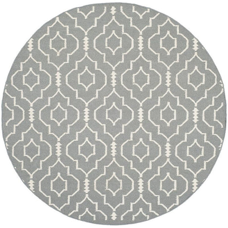 Safavieh Dhurries Dhu637B Grey / Ivory Rugs - Safavieh - dhu637b - 6r