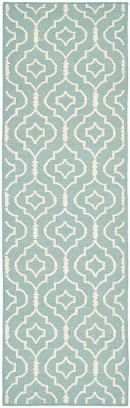 Safavieh Dhurries Dhu637C Light Blue / Ivory Rugs - Safavieh - dhu637c - 24