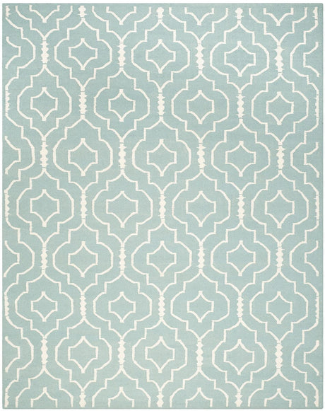 Safavieh Dhurries Dhu637C Light Blue / Ivory Rugs - Safavieh - dhu637c - 24