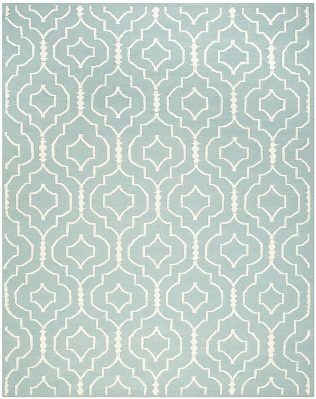 Safavieh Dhurries Dhu637C Light Blue / Ivory Rugs - Safavieh - dhu637c - 24