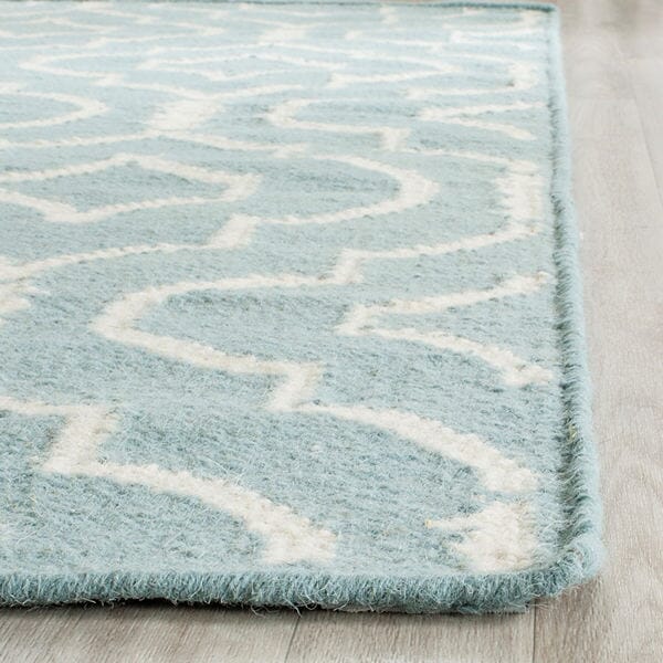 Safavieh Dhurries Dhu637C Light Blue / Ivory Rugs - Safavieh - dhu637c - 3