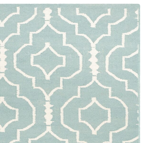 Safavieh Dhurries Dhu637C Light Blue / Ivory Rugs - Safavieh - dhu637c - 3