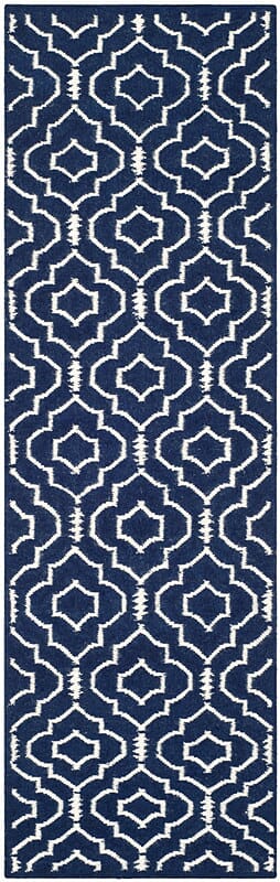 Safavieh Dhurries Dhu637D Navy / Ivory Rugs - Safavieh - dhu637d - 24