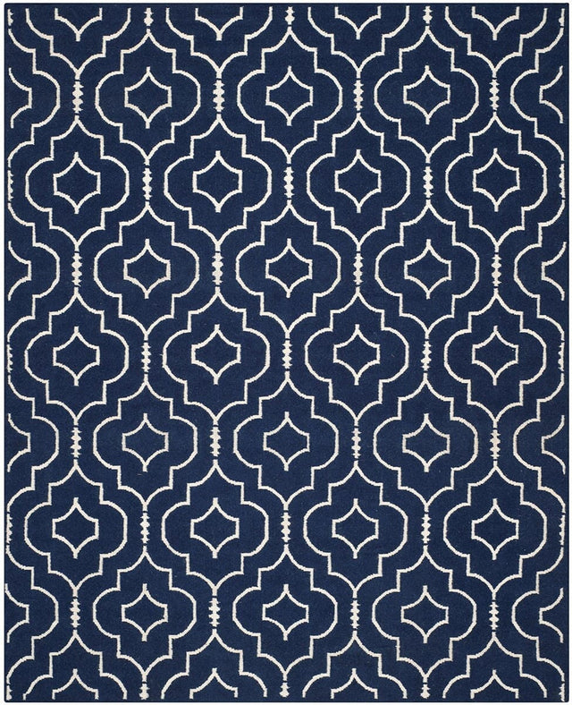 Safavieh Dhurries Dhu637D Navy / Ivory Rugs - Safavieh - dhu637d - 6r