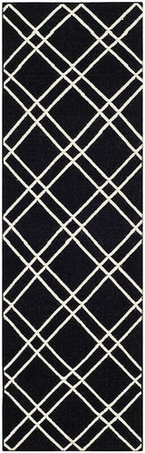 Safavieh Dhurries Dhu638A Black / Ivory Rugs - Safavieh - dhu638a - 24