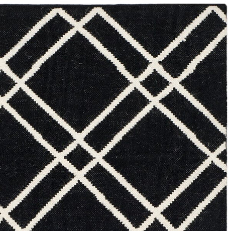 Safavieh Dhurries Dhu638A Black / Ivory Rugs - Safavieh - dhu638a - 3