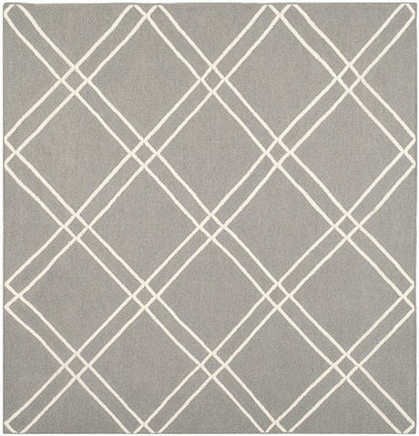 Safavieh Dhurries Dhu638B Grey / Ivory Rugs - Safavieh - dhu638b - 6sq