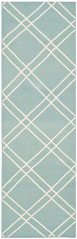 Safavieh Dhurries Dhu638C Light Blue / Ivory Rugs - Safavieh - dhu638c - 24