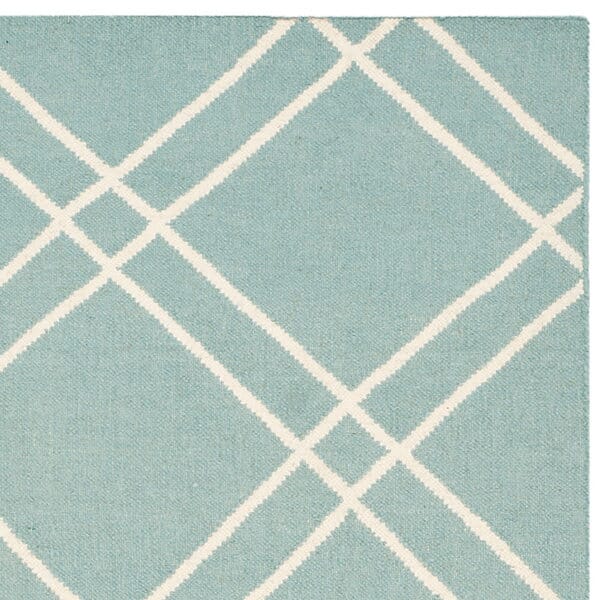 Safavieh Dhurries Dhu638C Light Blue / Ivory Rugs - Safavieh - dhu638c - 3