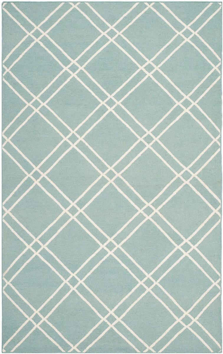 Safavieh Dhurries Dhu638C Light Blue / Ivory Rugs - Safavieh - dhu638c - 3