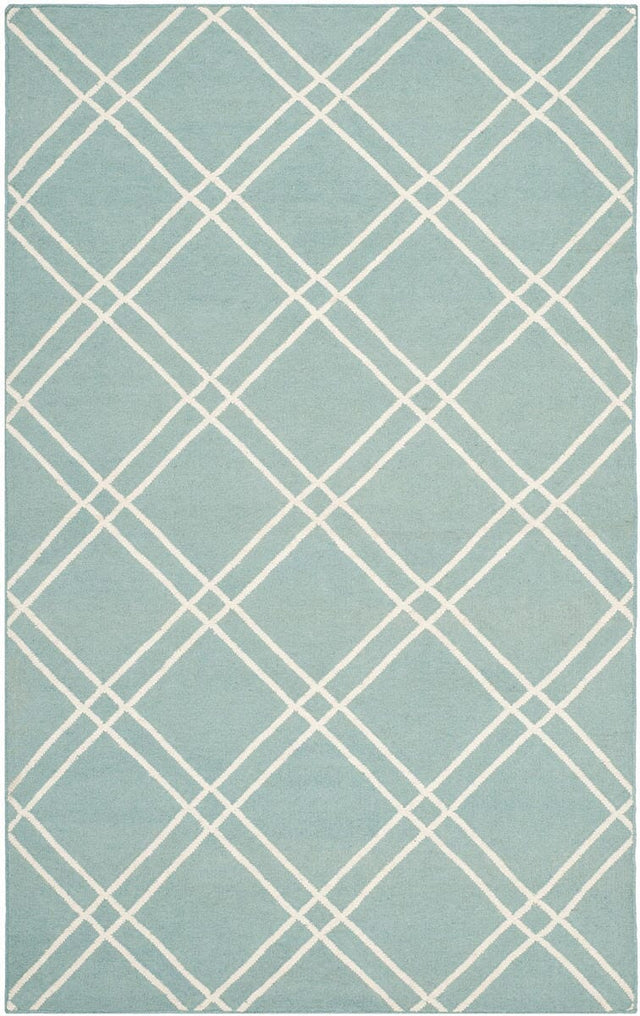 Safavieh Dhurries Dhu638C Light Blue / Ivory Rugs - Safavieh - dhu638c - 3