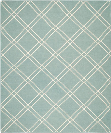 Safavieh Dhurries Dhu638C Light Blue / Ivory Rugs - Safavieh - dhu638c - 6r