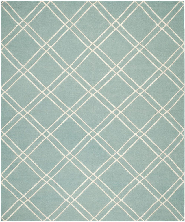 Safavieh Dhurries Dhu638C Light Blue / Ivory Rugs - Safavieh - dhu638c - 6r