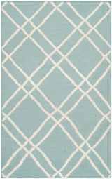 Safavieh Dhurries Dhu638C Light Blue / Ivory Rugs - Safavieh - dhu638c - 6r