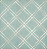 Safavieh Dhurries Dhu638C Light Blue / Ivory Rugs - Safavieh - dhu638c - 6sq