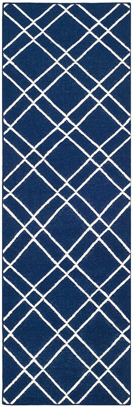 Safavieh Dhurries Dhu638D Navy / Ivory Rugs - Safavieh - dhu638d - 24