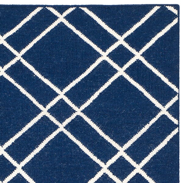 Safavieh Dhurries Dhu638D Navy / Ivory Rugs - Safavieh - dhu638d - 3