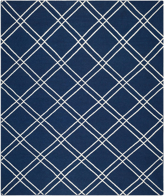 Safavieh Dhurries Dhu638D Navy / Ivory Rugs - Safavieh - dhu638d - 3