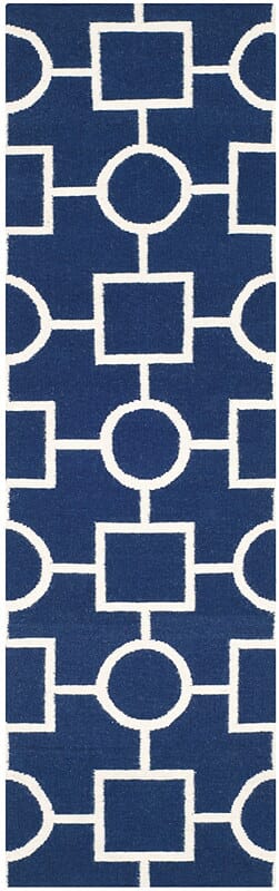 Safavieh Dhurries Dhu639D Navy / Ivory Rugs - Safavieh - dhu639d - 24