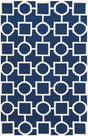 Safavieh Dhurries Dhu639D Navy / Ivory Rugs - Safavieh - dhu639d - 3