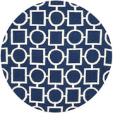 Safavieh Dhurries Dhu639D Navy / Ivory Rugs - Safavieh - dhu639d - 6r